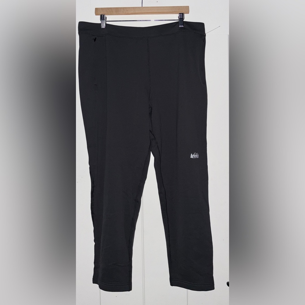 REI-Co-op Fleece Pants Flash Hyperstretch Men XL Black‎ Outdoor Trail Hiking NEW